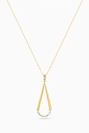 Pear Diamond Necklace in 18kt Gold