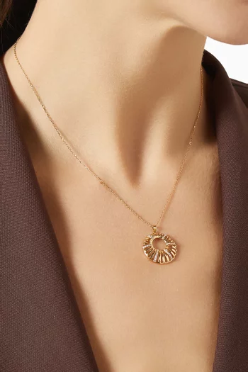 Sunburst Diamond Necklace in 18kt Gold