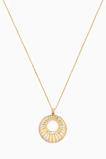 Sunburst Diamond Necklace in 18kt Gold