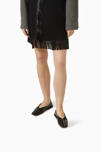 Ballerina Flats in Leather