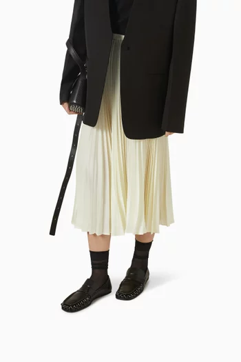 Woven-trim Loafer in Leather