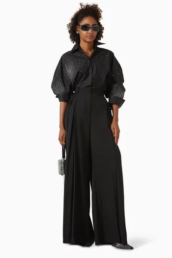 Pleated Wide-leg Pants