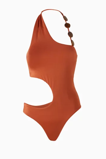 لباس سباحة ساو قطعة واحدة مطرز بالخرز