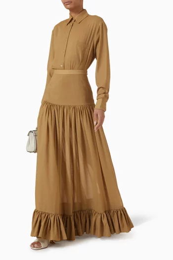 تنورة ماريا طويلة حرير هابوتاي