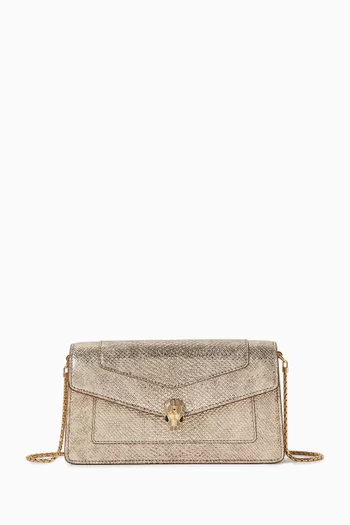 Serpenti Forever Pochette Bag in Karung Leather