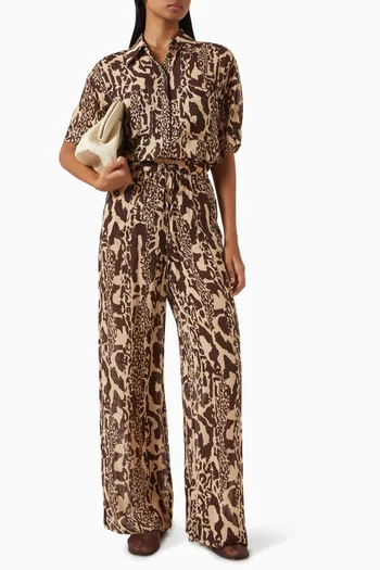 Goldie Relaxed Pant in Viscose Georgette