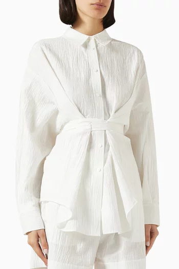Lara Shirt in Crinkle-linen