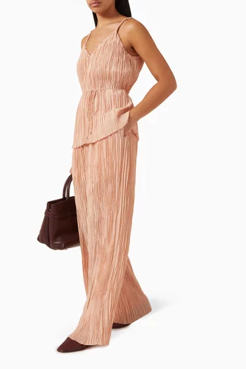 بلوزة مورفي بلا أكمام بطيّات