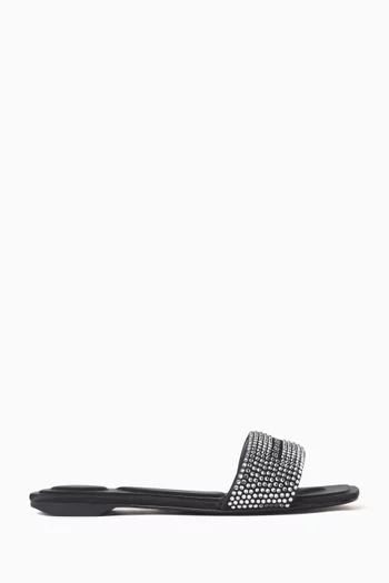 Vy Hotfix Slide Sandals in Satin
