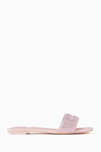 Vy Hotfix Slide Sandals in Satin