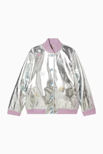 Metallic Bomber Jacket