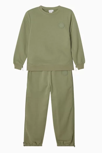 Logo Applique Sweatpants in Cotton