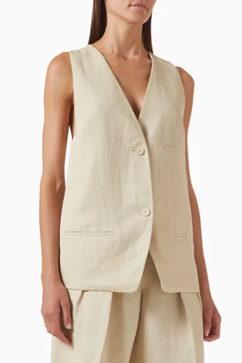 Melrose Vest in Linen Blend