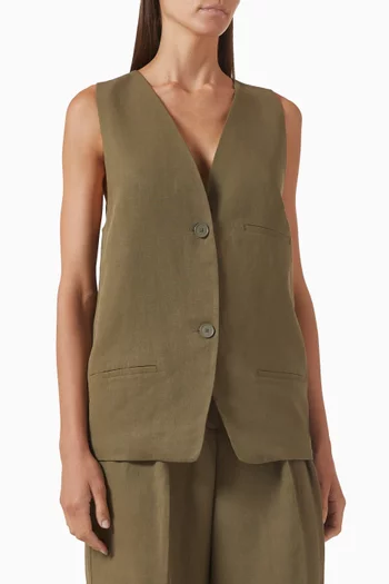 Melrose Vest in Linen Blend