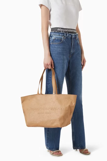 Punch Tote Bag in Leather