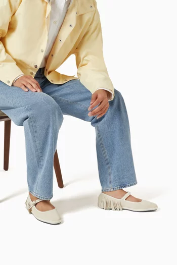 حذاء باليرينا ماري جين بكعب مسطح شمواه