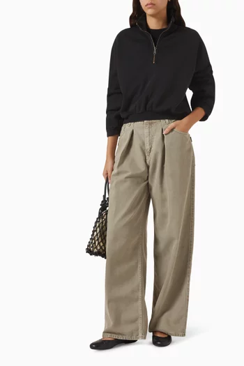 سويت شيرت فليا قصير قطن