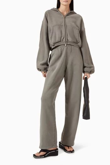 Oversized Crop Hoodie in Cotton