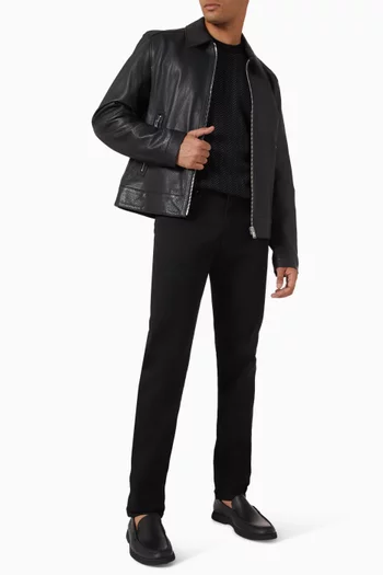 جاكيت بسحّاب جلد