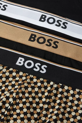 Logo Trunks in Stretch Cotton, Set of 3