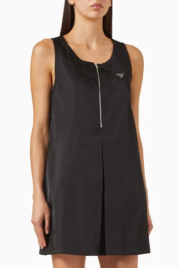 Zip Mini Dress in Re-nylon