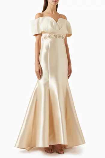 Embellished Off-shoulder Dress