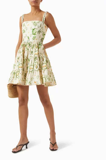 Lima Wild Mini Dress in Stretch-cotton