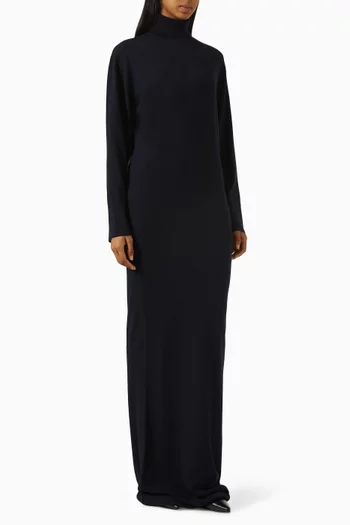 فستان لارا بياقة عالية صوف وكشمير