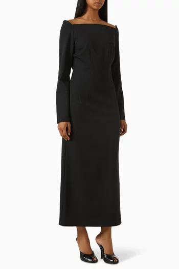 فستان مارتينا بأكتاف مكشوفة صوف بكر