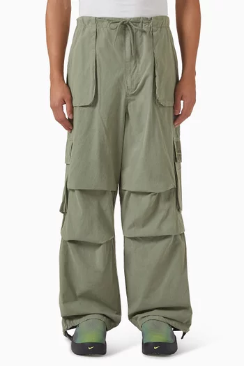 Straight-leg Cargo Pants in Cotton