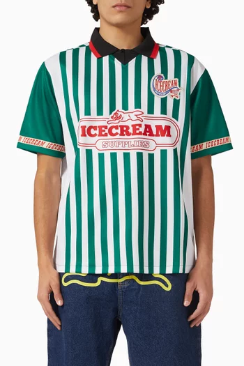 Stripe Football Polo Shirt