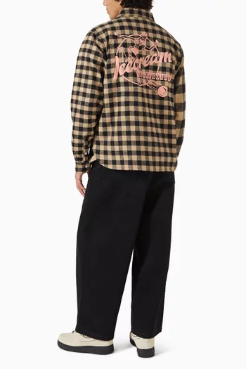Multi Check Shirt in Cotton-blend
