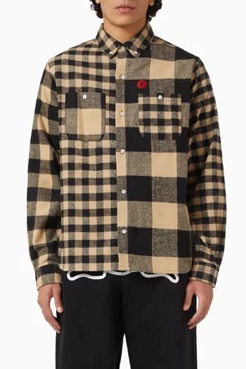 Multi Check Shirt in Cotton-blend
