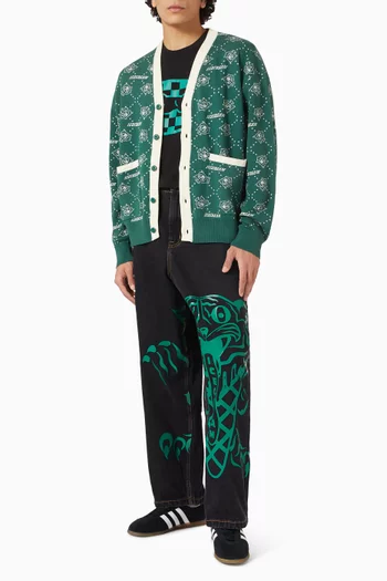 Monogram Cardigan in Wool-blend