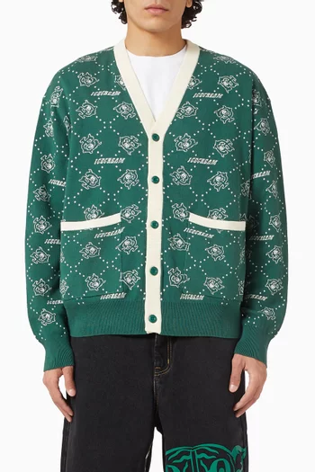 Monogram Cardigan in Wool-blend