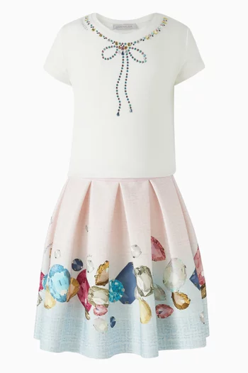 Neckpiece Print T-shirt