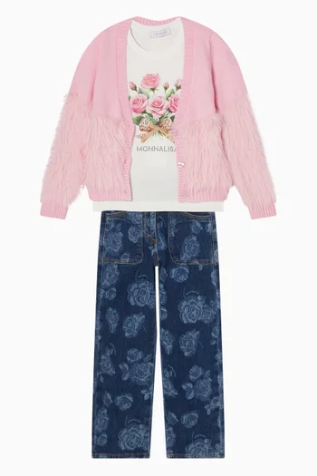 Flower Graphic Print T-shirt in Cotton