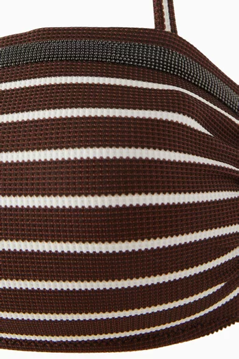 Striped Monili Bikini Top