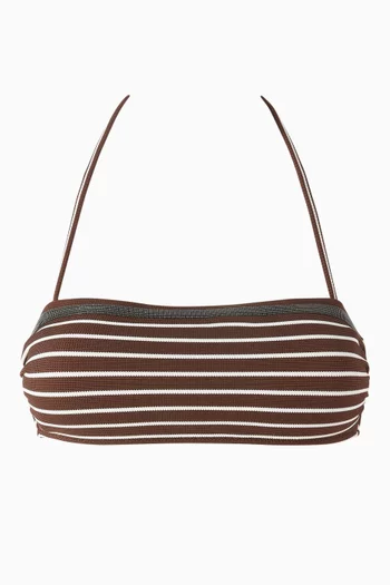 Striped Monili Bikini Top