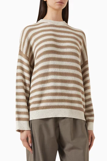 Sequin-embellished Sweater in Cotton Blend