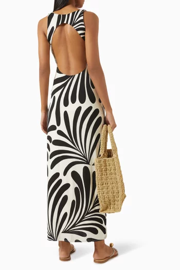 Solange Open-back Dress in Viscose Blend
