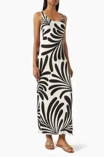 Solange Open-back Dress in Viscose Blend