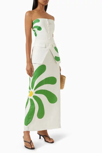 Magda High-waist Skirt in Linen