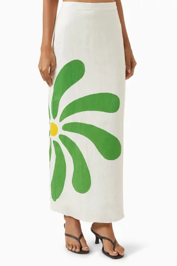 Magda High-waist Skirt in Linen