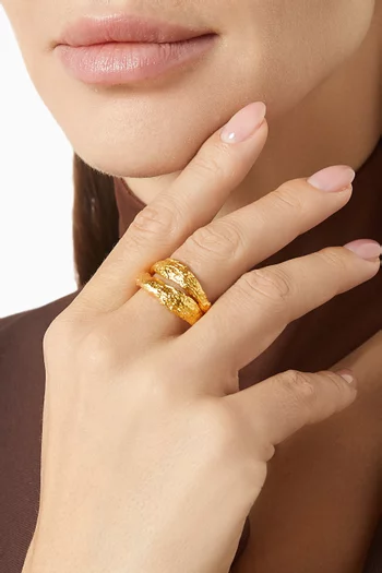 Foil Rings in 22kt Gold-plated Brass