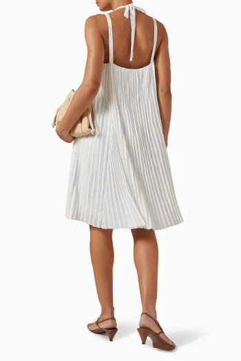 Pleated A-line Dress