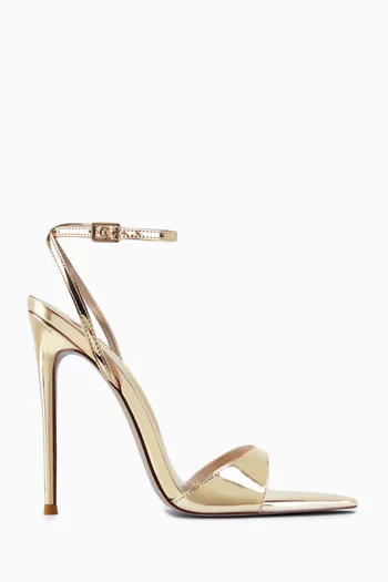 Gigi 120 Sandals in Faux Metallic Leather