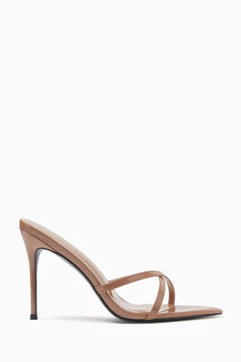 Donatella 120 Sandals in Faux Patent Leather