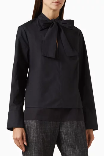 Scarf Long Sleeve Blouse