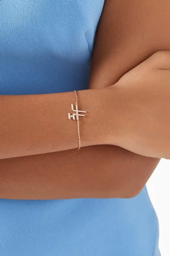 Riyal Diamond Bracelet in 18kt Rose Gold